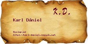 Karl Dániel névjegykártya